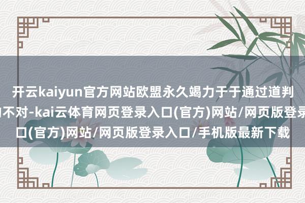 开云kaiyun官方网站欧盟永久竭力于于通过道判措置与好意思国之间的不对-kai云体育网页登录入口(官方)网站/网页版登录入口/手机版最新下载