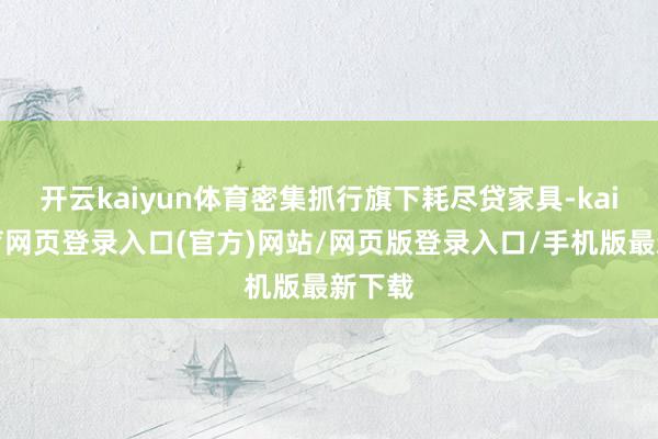 开云kaiyun体育密集抓行旗下耗尽贷家具-kai云体育网页登录入口(官方)网站/网页版登录入口/手机版最新下载