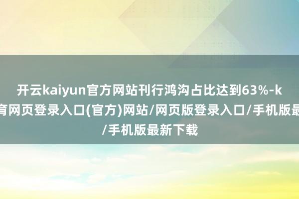 开云kaiyun官方网站刊行鸿沟占比达到63%-kai云体育网页登录入口(官方)网站/网页版登录入口/手机版最新下载